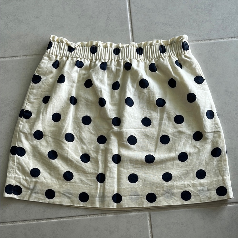 J. Crew Navy and White Skirt